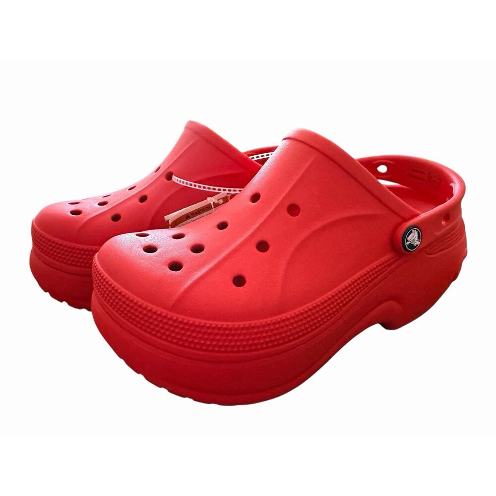 NEW CROCS BELLA CLOG HIGH 210062-001 RED NWOB SIZE M7/W9 - Picture 4 of 7